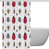 Insects Pattern Bee Ladybug Fly Restroom Shower Curtain Waterproof Bathroom Decor with Grommets