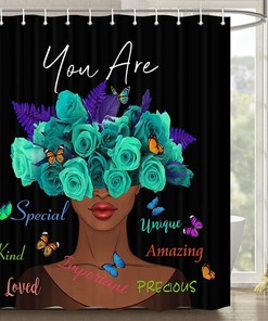 Inspirational African American Woman Shower Curtain