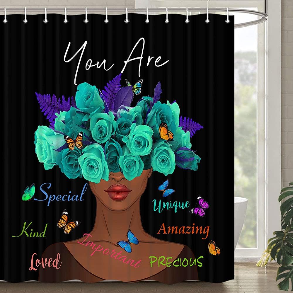 Inspirational African American Woman Shower Curtain