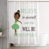 Inspirational Black Girl Dancer Shower Curtain - Celebrate Diversity and Empowerment - Waterproof Fabric