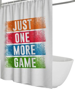 Inspirational Gaming Quote Shower Curtain for a Fun and Motivating Children's Bathroom