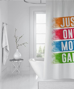 Inspirational Gaming Quote Shower Curtain for a Fun and Motivating Children's Bathroom