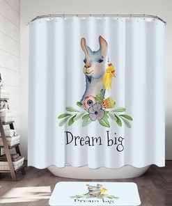 Inspirational Llama Shower Curtain For Beautiful Bathroom Decor