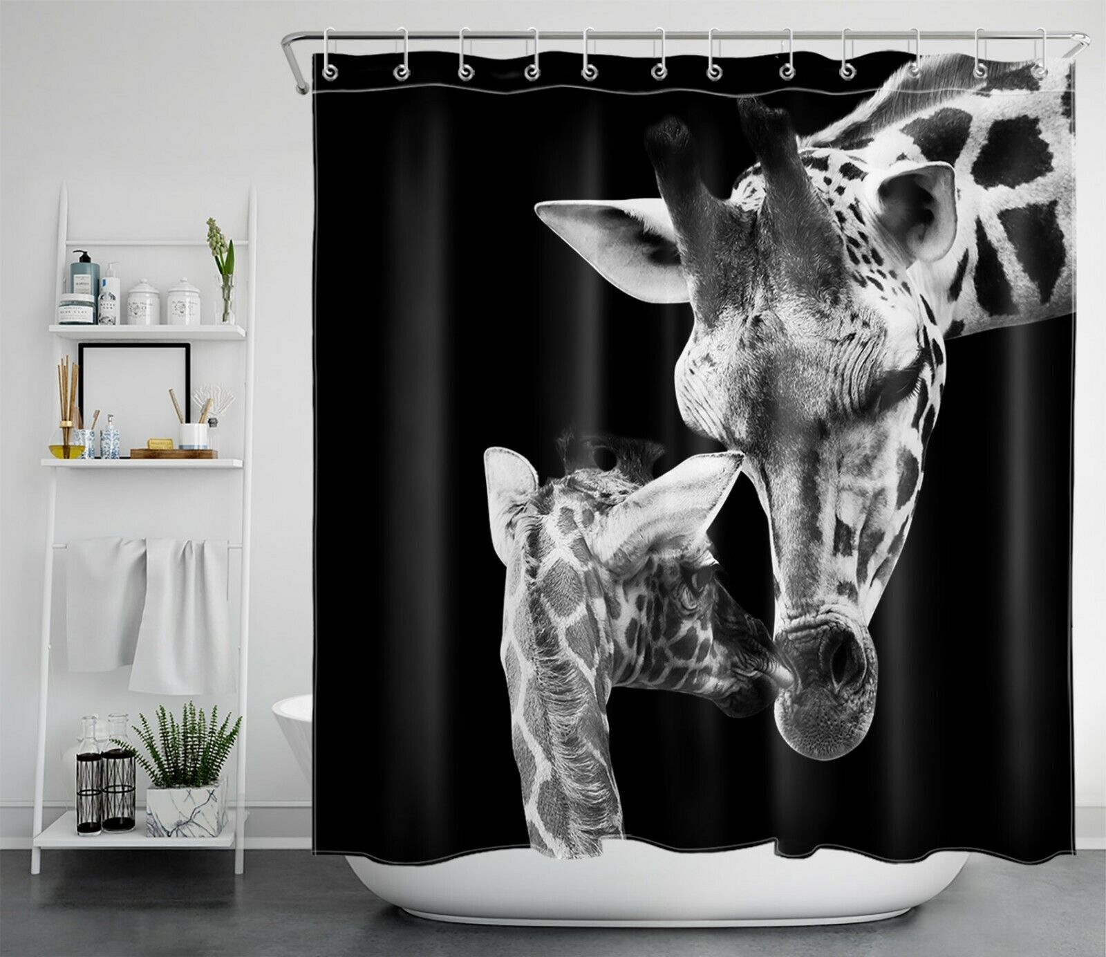 Inspirational Quote Girl And Horse Shower Curtain For Bathroom - Image 2