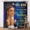 Inspirational Quotes African American Woman Art Printed Waterproof Fabric Shower Curtain