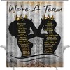 Inspirational Quotes Black King And Queen Shower Curtain - Royal And Bold Bathroom Decor With Waterproof