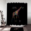 Inspiring Colorful Giraffe Shower Curtain for Bathroom Decor by Ikfashoni 