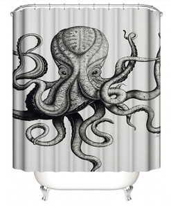 Inspiring Octopus Shower Curtain for Your Stylish Bathroom Look.