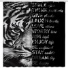 Inspiring Tall and Powerful Animal Black White Wildlife Tiger Shower Curtain for Boys and Men