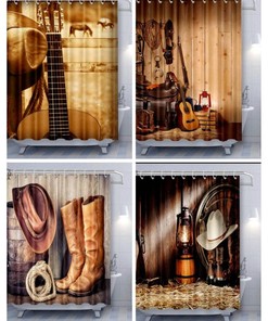 Invigorating Western Cowboy Cowgirl Shower And Bath Curtains For A Country And Rustic Bathroom Decor