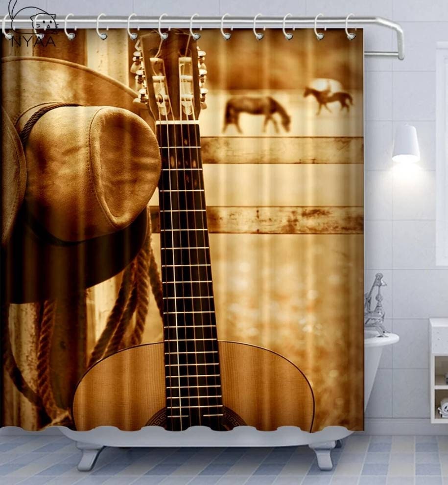 Invigorating Western Cowboy Cowgirl Shower And Bath Curtains For A Country And Rustic Bathroom Decor - Image 4
