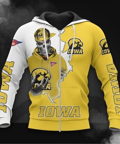 Iowa Hawkeyes Skull 3D Hoodie Gifts For Fans - All Over Print Hoodies For Women