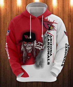 Iron Maiden Arizona Cardinals Pullover 3D Hoodie Gifts For Fans - 3D Hoodies For Men Graphic