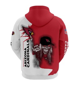 Iron Maiden Arizona Cardinals Pullover 3D Hoodie Gifts For Fans - 3D Hoodies For Men Graphic