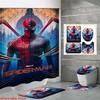 Iron Spider Man Shower Curtain and Foot Mat for Kids Bathroom