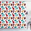 Island Vibes with Palm Trees Print Shower Curtain for Bathroom