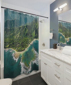 Island View Hawaii Shower Curtain For Beautiful Bathroom Decor