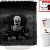 It Pennywise The Clown Scary Killer Halloween Shower Curtain For Bathroom Decor