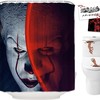 It Pennywise The Dancing Clown Scary Killer Halloween Shower Curtain For Bathroom Decoration
