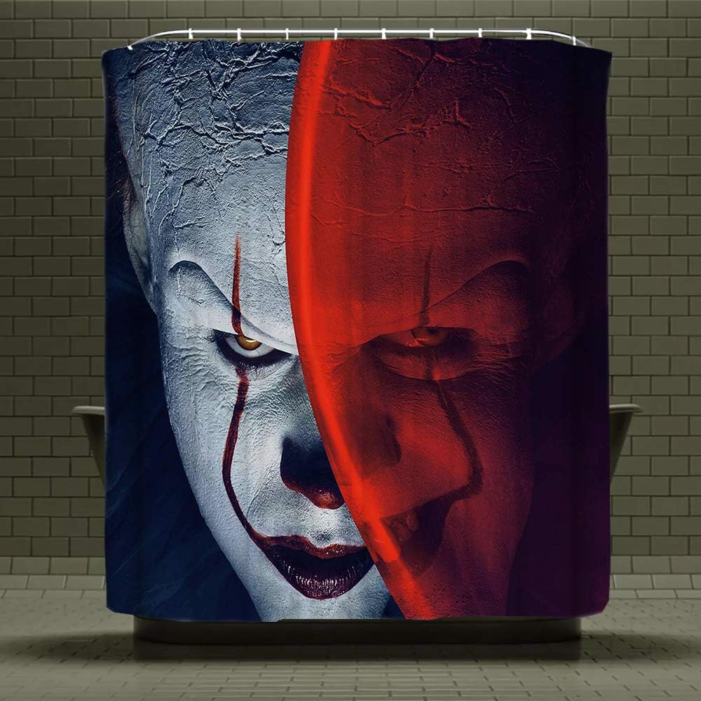 It Pennywise The Dancing Clown Scary Killer Halloween Shower Curtain For Bathroom Decoration