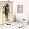 Ivory Skull Fabric Shower Curtain - Masculine Skull Bathroom Decor 