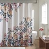 Ivory and Blush Pink Floral Print Fabric Shower Curtain to Add a Soft and Feminine Touch to Your Bathroom Decor 
