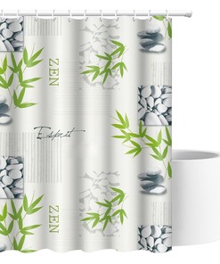JUPA Place PEVA Heavy Duty Shower Curtain, Eco-Friendly Bathroom Curtains for Bathtub