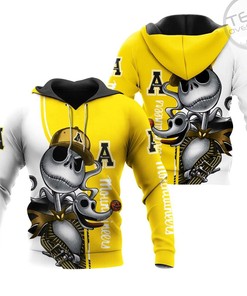Jack Skellington And Zero 3D Hoodie - Appalachian State Mountaineers Edition