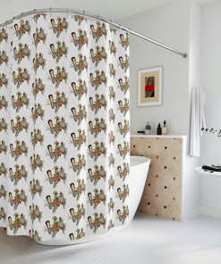 Jackalope Cowboy Shower Curtain for Western-Themed Bathroom Decor