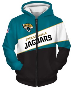 Jacksonville Jaguars 3D Zip Hoodie - All Over Print Hoodies For Women