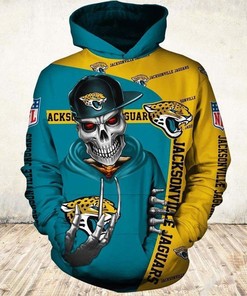 Jacksonville Jaguars 3D Zip Hoodie Cute Death Gifts For Fans - 3D Hoodies With Zippers