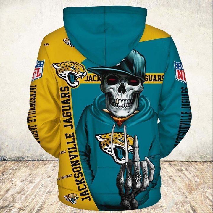 Jacksonville Jaguars 3D Zip Hoodie Cute Death Gifts For Fans - 3D Hoodies With Zippers