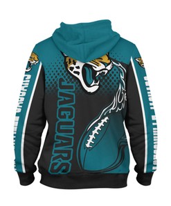 Jacksonville Jaguars 3D Zip Hoodie Cute Flame Balls Graphic Gifts For Fans - 3D Graphic Hoodies