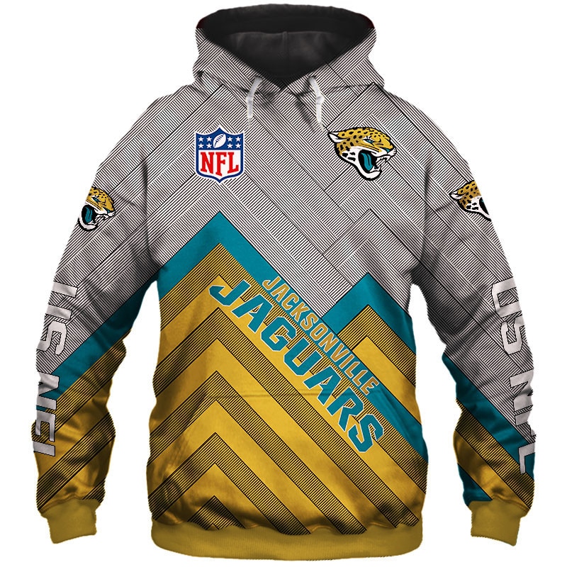 Jacksonville Jaguars 3D Zip Hoodie Pullover Size S-5Xl - 3D Printed Hoodies