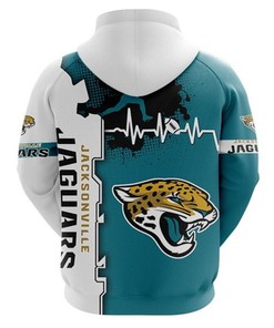 Jacksonville Jaguars All Over Print 3D Zip Hoodie Fan - All Over Print Hoodie Printful