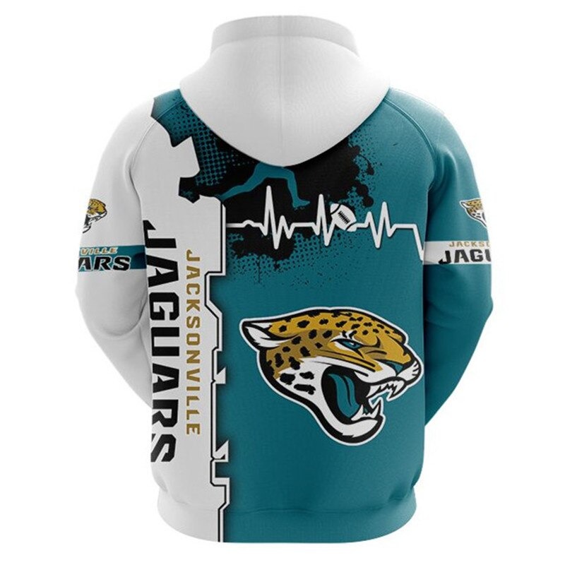 Jacksonville Jaguars All Over Print 3D Zip Hoodie Fan - All Over Print Hoodie Printful