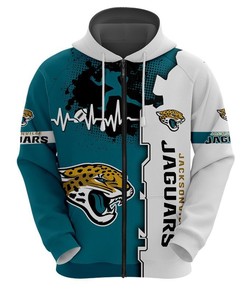 Jacksonville Jaguars All Over Print 3D Zip Hoodie Fan - All Over Print Hoodie Printful