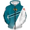 Jacksonville Jaguars All Over Print 3D Zip Hoodie - Gifts For Father'S Day