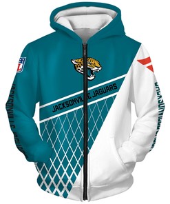 Jacksonville Jaguars All Over Print 3D Zip Hoodie - Gifts For Father'S Day