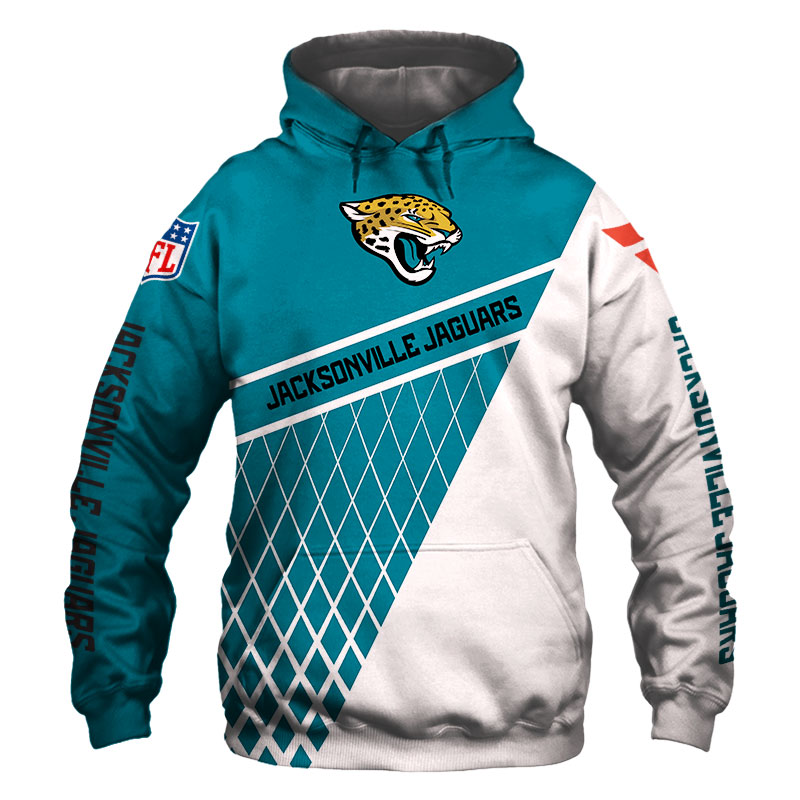 Jacksonville Jaguars All Over Print 3D Zip Hoodie - Gifts For Father'S Day
