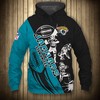 Jacksonville Jaguars Cartoon Player 3D Zip Hoodie - Gifts For Men