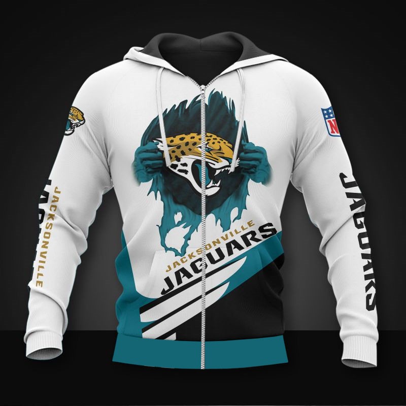 Jacksonville Jaguars Cool 3D Graphic 3D Hoodie - 3D Hoodies With Zippers