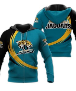 Jacksonville Jaguars Curve Graphic 3D Hoodie - Custom All Over Print Hoodie