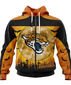 Jacksonville Jaguars Halloween Custom Name & Number 3D Hoodie - Gifts For Father'S Day