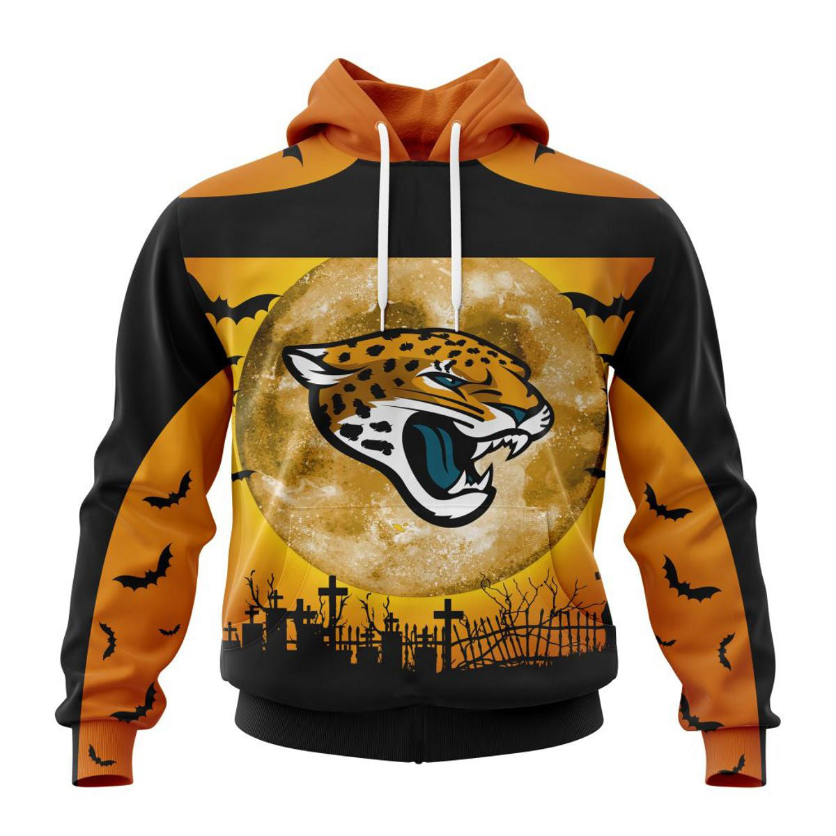 Jacksonville Jaguars Halloween Custom Name & Number 3D Hoodie - Gifts For Father'S Day
