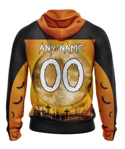 Jacksonville Jaguars Halloween Custom Name & Number 3D Hoodie - Gifts For Father'S Day