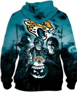 Jacksonville Jaguars Halloween Horror Night 3D Hoodie - All Over Print Hoodies For Women