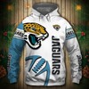 Jacksonville Jaguars Hoodie 3D Printed Balls Zip Hoodie Pullover - Custom All Over Print Hoodie