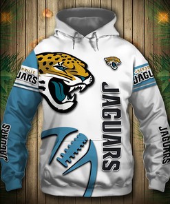 Jacksonville Jaguars Hoodie 3D Printed Balls Zip Hoodie Pullover - Custom All Over Print Hoodie