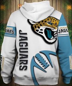 Jacksonville Jaguars Hoodie 3D Printed Balls Zip Hoodie Pullover - Custom All Over Print Hoodie